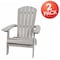 Flash Furniture Gray All-Weather Folding Adirondack Chairs, PK 2 2-JJ-C14505-GY-GG - alternate 8